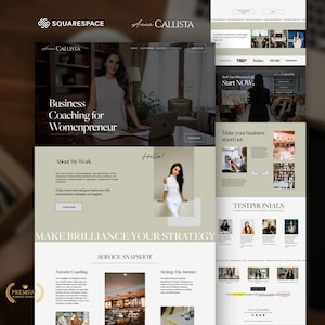 Squarespace Website Template: Minimalist Website for Business, Coaches and Consultants