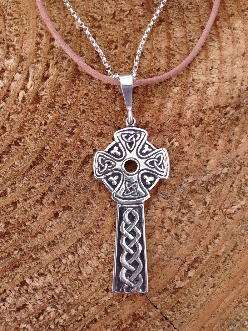 Welsh Cross Pendant / sterling silver / trinity / christian Etsy
