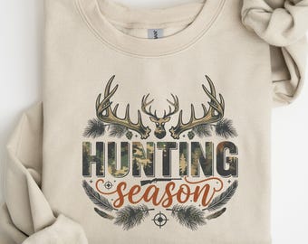 Deer Hunting Season Camouflage Sweatshirt; T-shirt, Deer Camo Tee, Gift For Hunter, Dad Gift