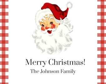 Étiquette cadeau de Noël, étiquette cadeau personnalisée, carte de Noël personnalisée
