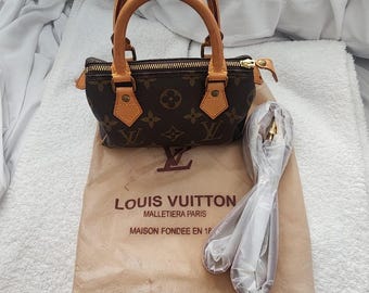 NWOT Authentic Rare Louis Vuitton Monogram Canvas Nano Speedy Bag
