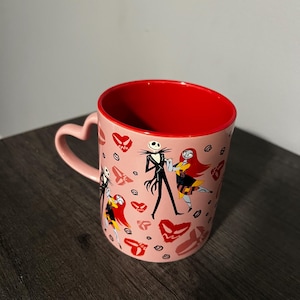 Love You to death mug/ Tim Burton mug/ ceramic coffee mug jack & Sally image 6