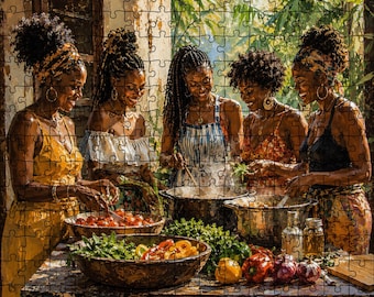 Custom Photo Puzzle 300 500 1000 Piece Personalized Jigsaw African American history Adult Puzzle Black Art Wedding Anniversary Gift