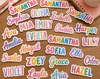 Custom Name Sticker, Personalized Vinyl Name Decal, Waterproof Water Bottle Sticker, Laptop, Back to School Gift