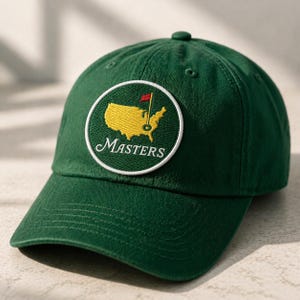Embroidered Yellow Masters Golf Tournament Patch, Classic USA Golf Course Badge, Tournament Champion Patch