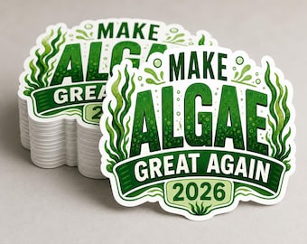 Team Algae Sticker, Funny Political Meme Decal, Patriotic Satire Laptop Sticker, Funny Humor Vinyl Sticker