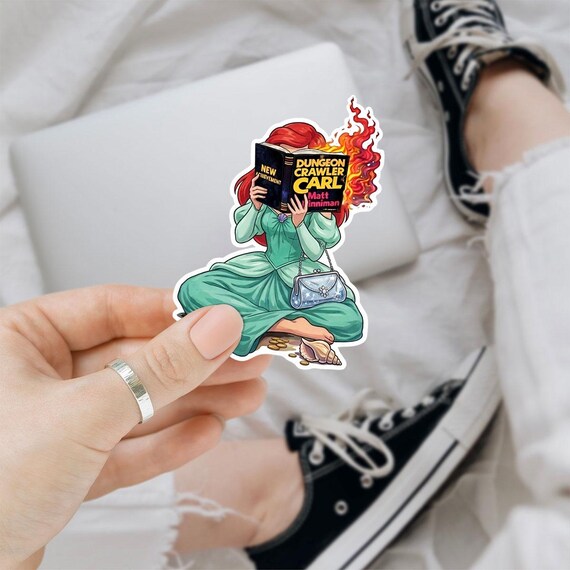 25Pcs Dungeon Crawler Carl Sticker, Princess Reading Book Sticker, Princess Donut, DCC Sticker, Book Lover Sticker, Waterproof Vinyl