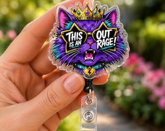 Dungeon Crawler Carl Inspired Nurse Badge Reel, DCC Lover Badge Reel - Princess Donut Mongo Retractable ID Holder