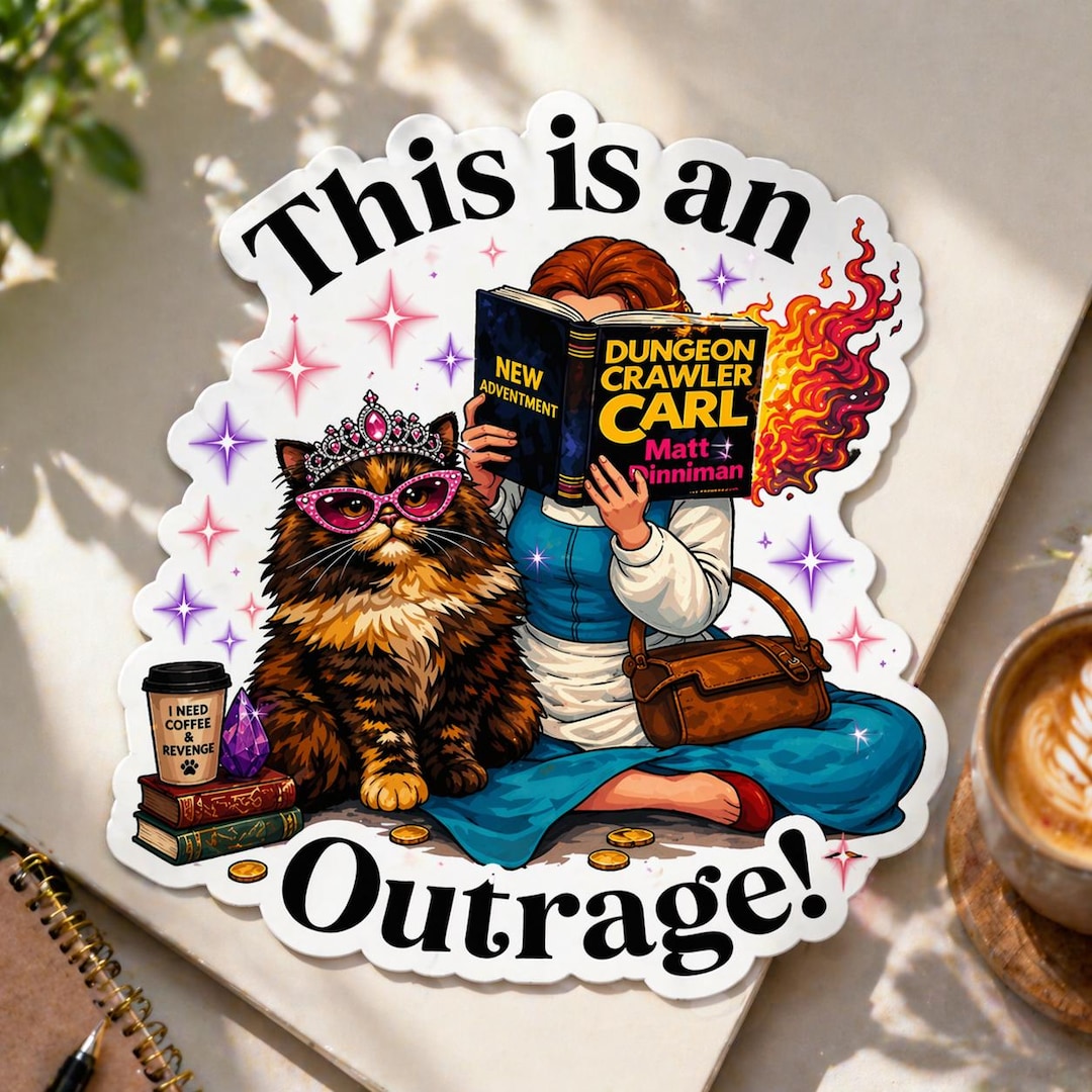 100pcs Dungeon Crawler Carl Sticker Set, Princess Reading & Donut Art ...