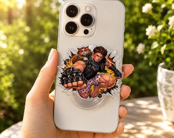 Dungeon Crawler Carl Phone Grip – Hero Punch Pop Socket Holder, Funny Cat Sidekick Accessory for iPhone & Android Gamer Book Fans
