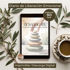 90 Días de Liberación Emocional | Diario Guiado para Aliviar el Estrés (PDF)