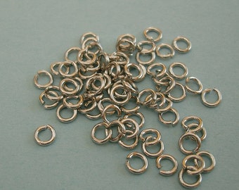 100pcs- Jump Rings Jumprings Brass Rhodium Jewelry Making Supplies 4mm.