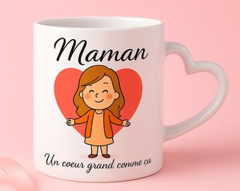 Personalized heart-shaped mug