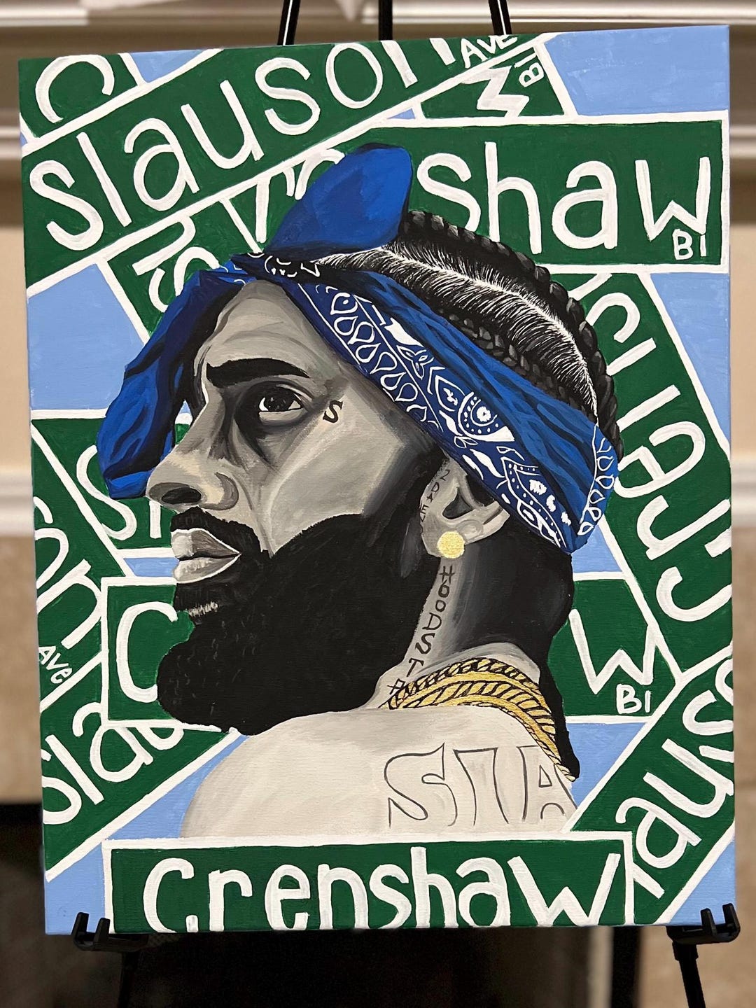 Iconic Rapper Art Famous Rapper Portrait Paintings | Original Acrylic on Canvas | Nipsey ...