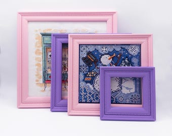 Magnetic Cross Stitch Frame Needlework Display with Stand