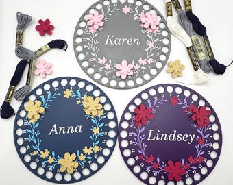 Personalized Thread Organizer with Magnetic Needle Holders – Floss Storage for Cross Stitch & Sewing