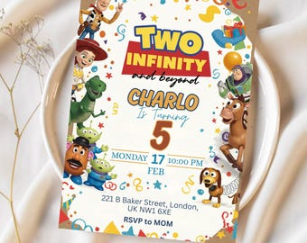 Toy Story "Two Infinity and Beyond" Birthday Invitation (Digital Download)