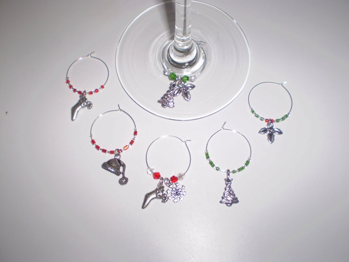 Charming Christmas Wine Charms Etsy charming-christmas-wine-charms-etsy