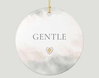 Word of the Year Ceramic Ornament Meaningful Keepsake for Reflection, Intention & Growth