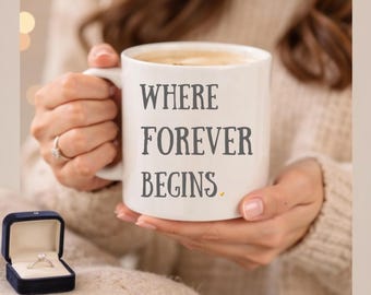 Bride to Be Mug – Where Forever Begins – Bridal Shower Gift for Bride