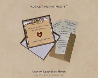 Hand-Poured Resin Heart Keepsake with Gift Box Pocket Comfort Gift
