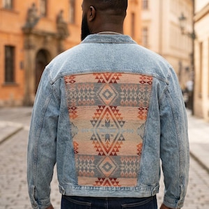 Men’s XXL Southwestern Wool Denim Jacket