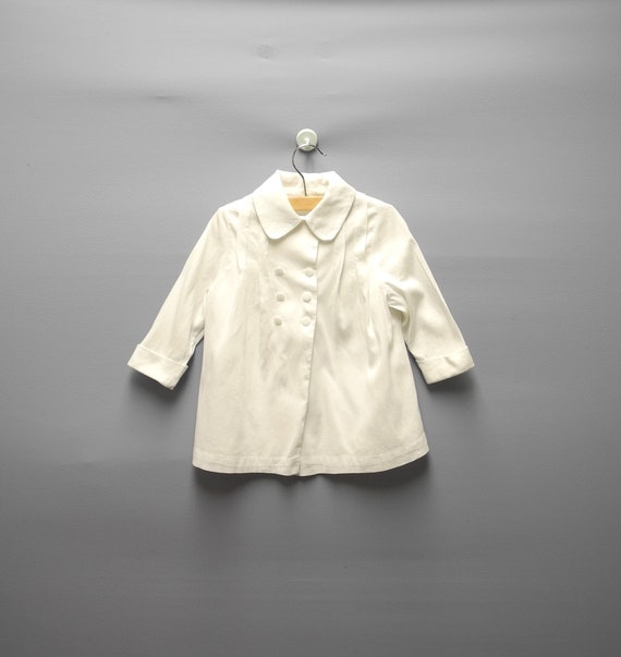 Vintage Girls Clothes | 1950's Handmade White Dou… - image 1