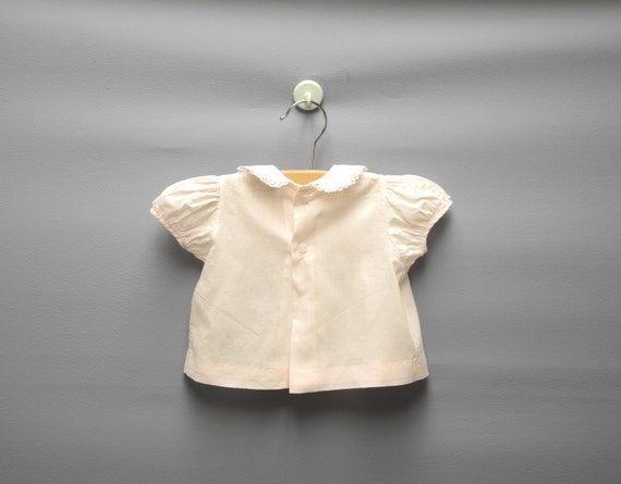 Vintage Baby Clothes, 1960's Soft Pink Baby Girl … - image 4