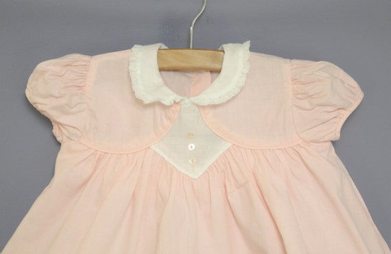 Vintage Baby Dress | 1950's Pink and White Kate G… - image 2