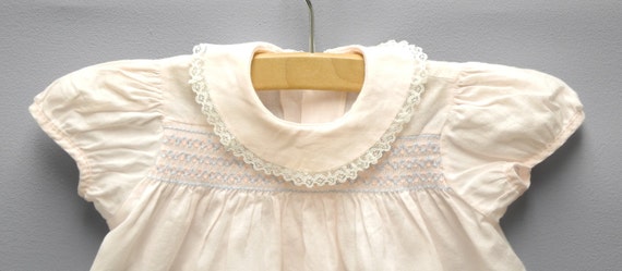 Vintage Baby Clothes, 1960's Soft Pink Baby Girl … - image 2