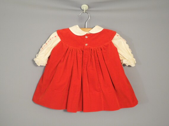 Vintage Baby Clothing 1970 s Saks Fifth Avenue Red Velvet and