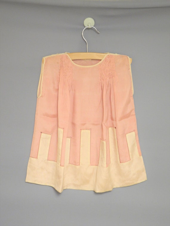 Vintage Baby Clothing | 1920's Sleeveless Pink Sil