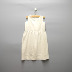 Vintage Baby Clothes | 1920&#39;s Handmade White Embroidered Baby Dress | White Baby Dress | Vintage Baby Dress | Size 3T