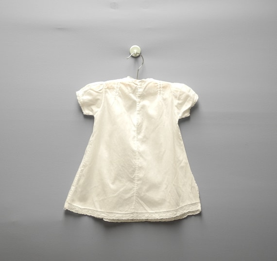 Vintage Baby Clothes, 1940's Handmade White Embro… - image 4