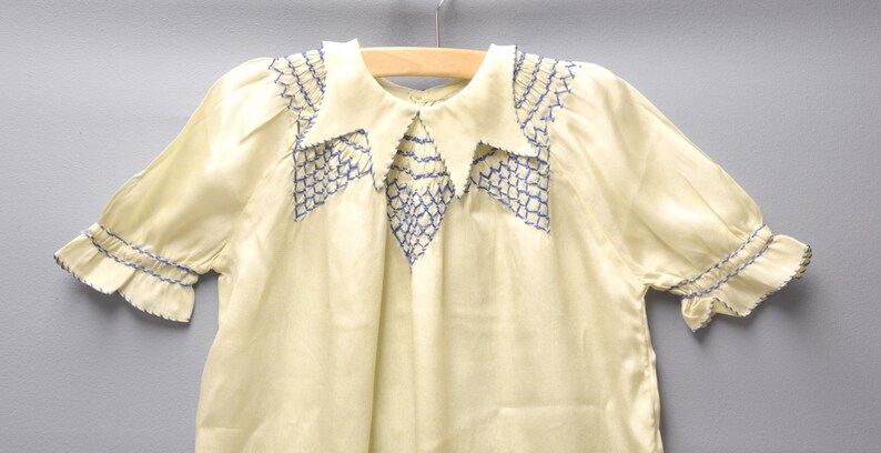 Vintage Baby Clothes 1920's Handmade Pale Yellow and Blue | Etsy