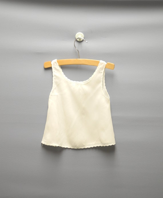 Vintage Baby Clothes, 1950's Cream Embroidered Ba… - image 3