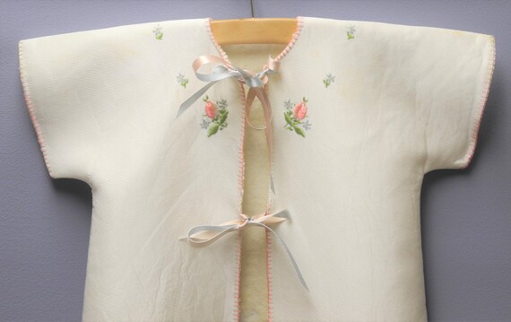 1940's Handmade Cream Baby Crib Coat Set, Vintage… - image 2