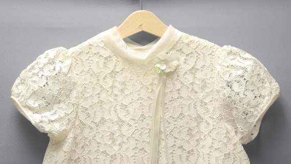 Vintage Girls Clothes | 1950's Ivory Lace and Chi… - image 3