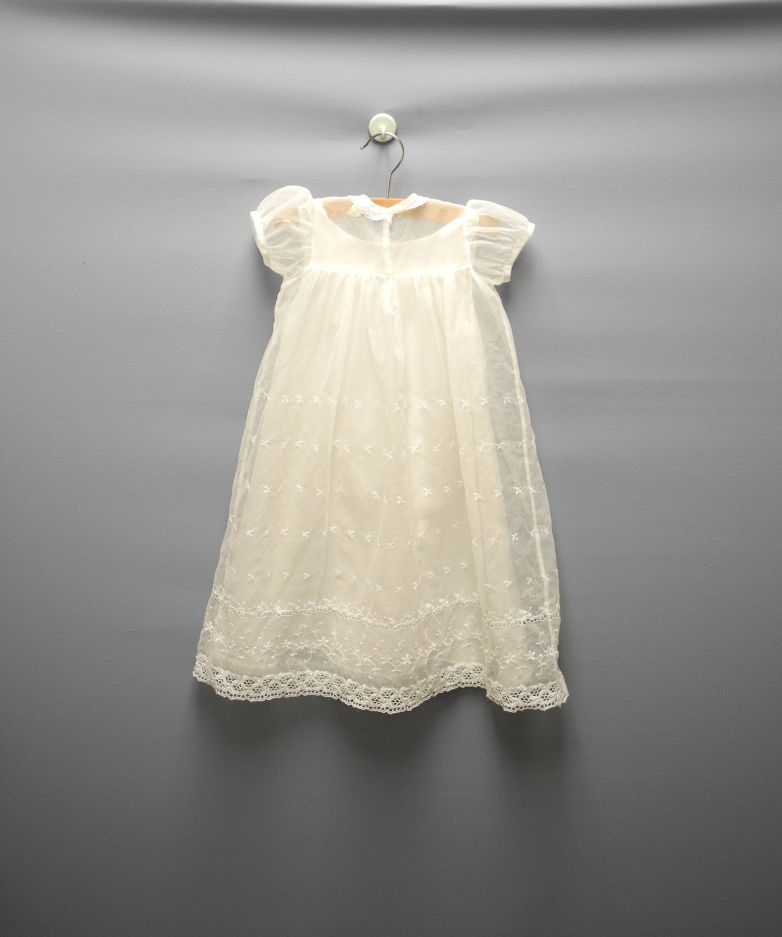 Vintage Baby Clothes 1950's White Chiffon and Lace Baby Etsy