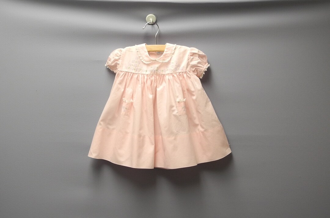 Vintage Baby Clothes 1950's Pink and White Lace Baby Etsy