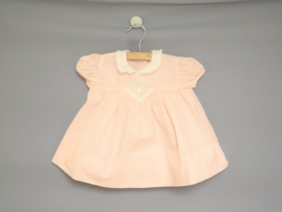 Vintage Baby Dress | 1950's Pink and White Kate G… - image 1