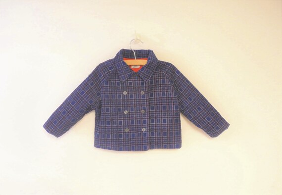 Vintage Baby Clothes, 1940's Double Breasted Navy