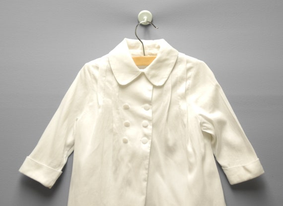 Vintage Girls Clothes | 1950's Handmade White Dou… - image 2