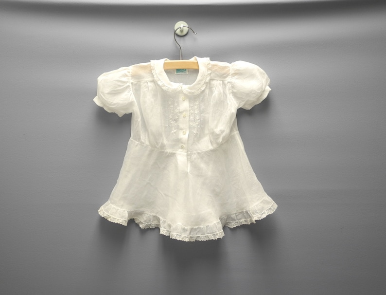 Vintage Baby Clothes 1940's Twin White Cotton Voile and - Etsy