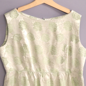Vintage Girls Clothes | 1960&#39;s Handmade Girl&#39;s Green Mini Dress | Vintage Girl&#39;s Dress | Size 10
