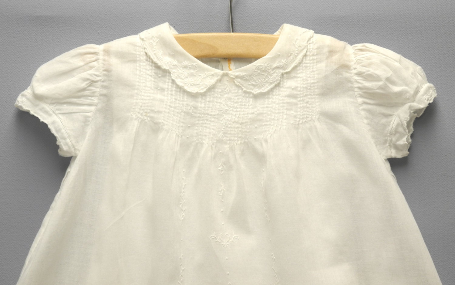 Vintage Baby Clothes 1940's White Cotton Embroidered Baby - Etsy