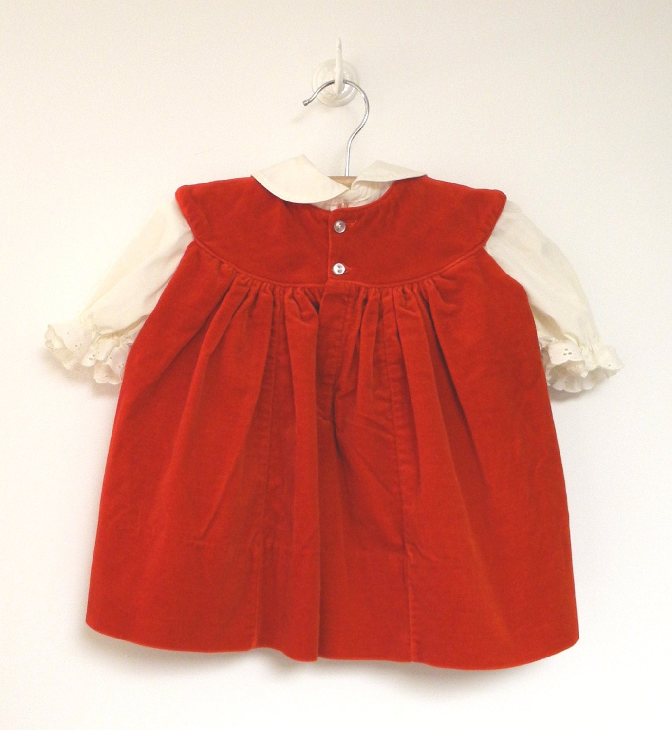 Vintage Baby Clothes 1970's Saks Fifth Avenue Red Velvet Etsy