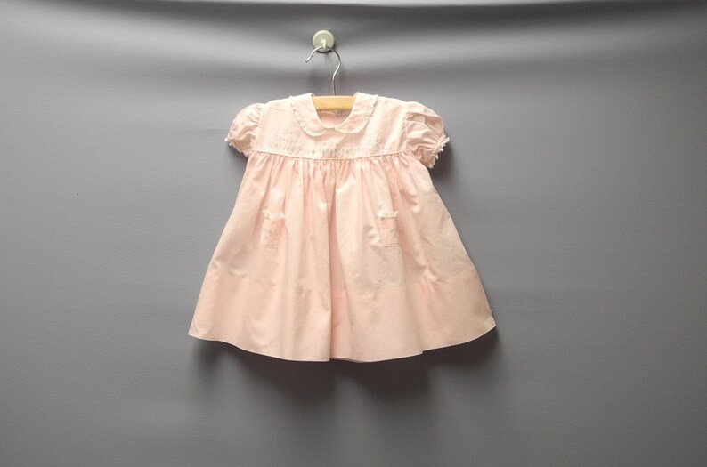 Vintage Baby Clothes 1950's Pink and White Lace Baby Girl Etsy