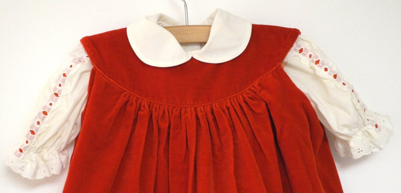 Vintage Baby Clothes 1970's Saks Fifth Avenue Red Velvet | Etsy