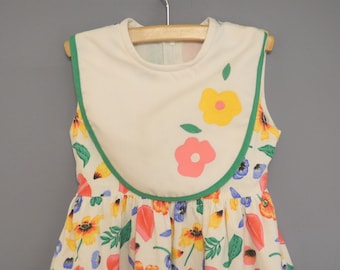 Vintage Baby Clothing | 1960's Neiman Marcus Floral Print Baby Dress | 1960s Baby Dress | Vintage Baby Dress | Size 4T